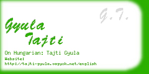 gyula tajti business card